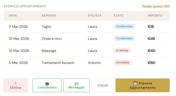 Scheda clinica cliente SalonPro